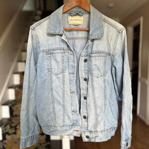 Pilcro and the Letterpress Anthropologie Light Wash Denim Jean Jacket Size Small